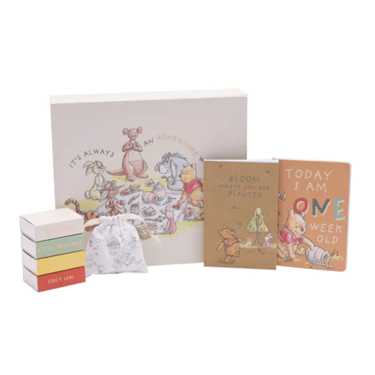 Widdop Gifts Storage Tins, Trinket & keepsake Boxes Disney Winnie the Pooh Keepsake Box with Milestone Cards