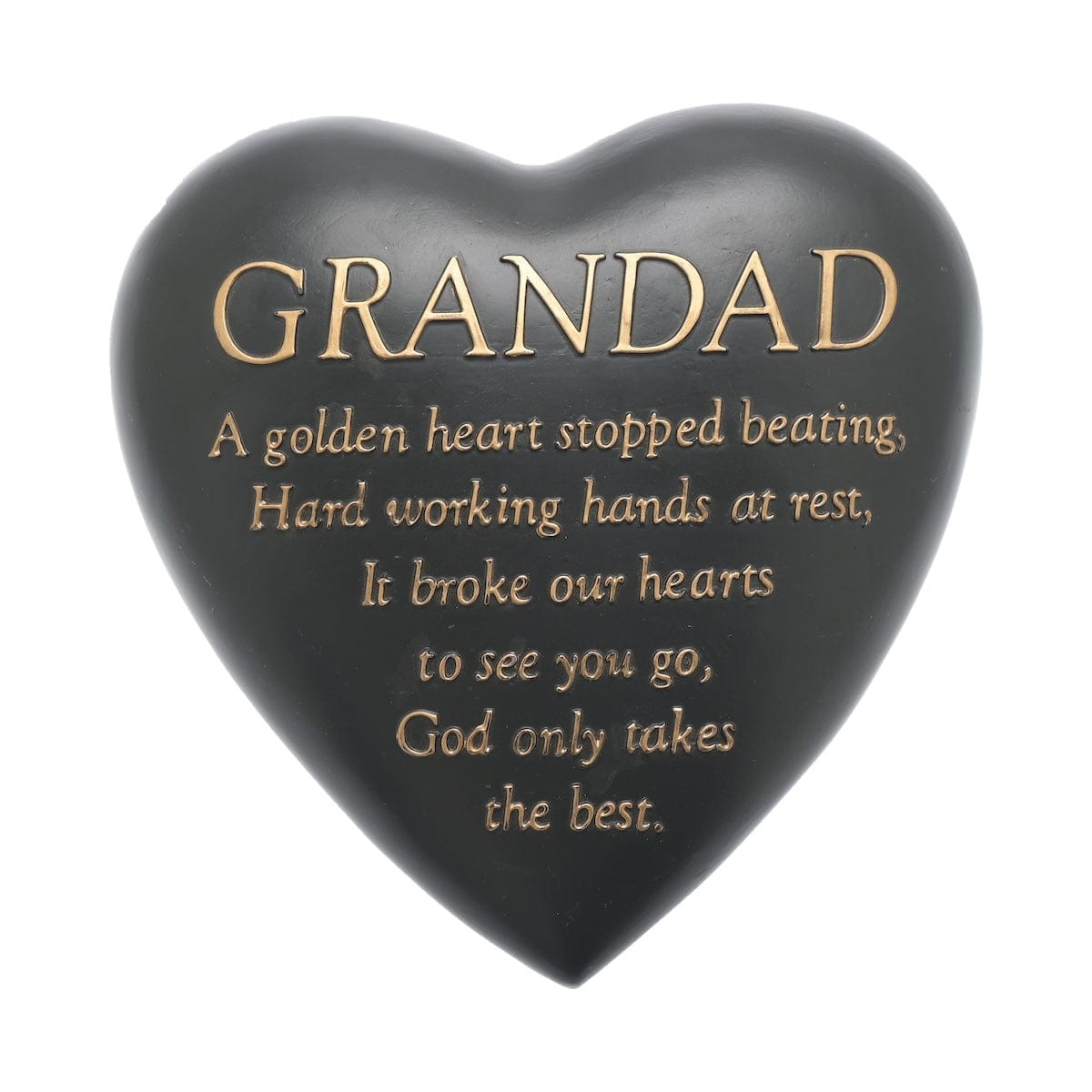 Widdop Gifts Wall Signs & Plaques Grandad Heart Shaped Graveside Plaque