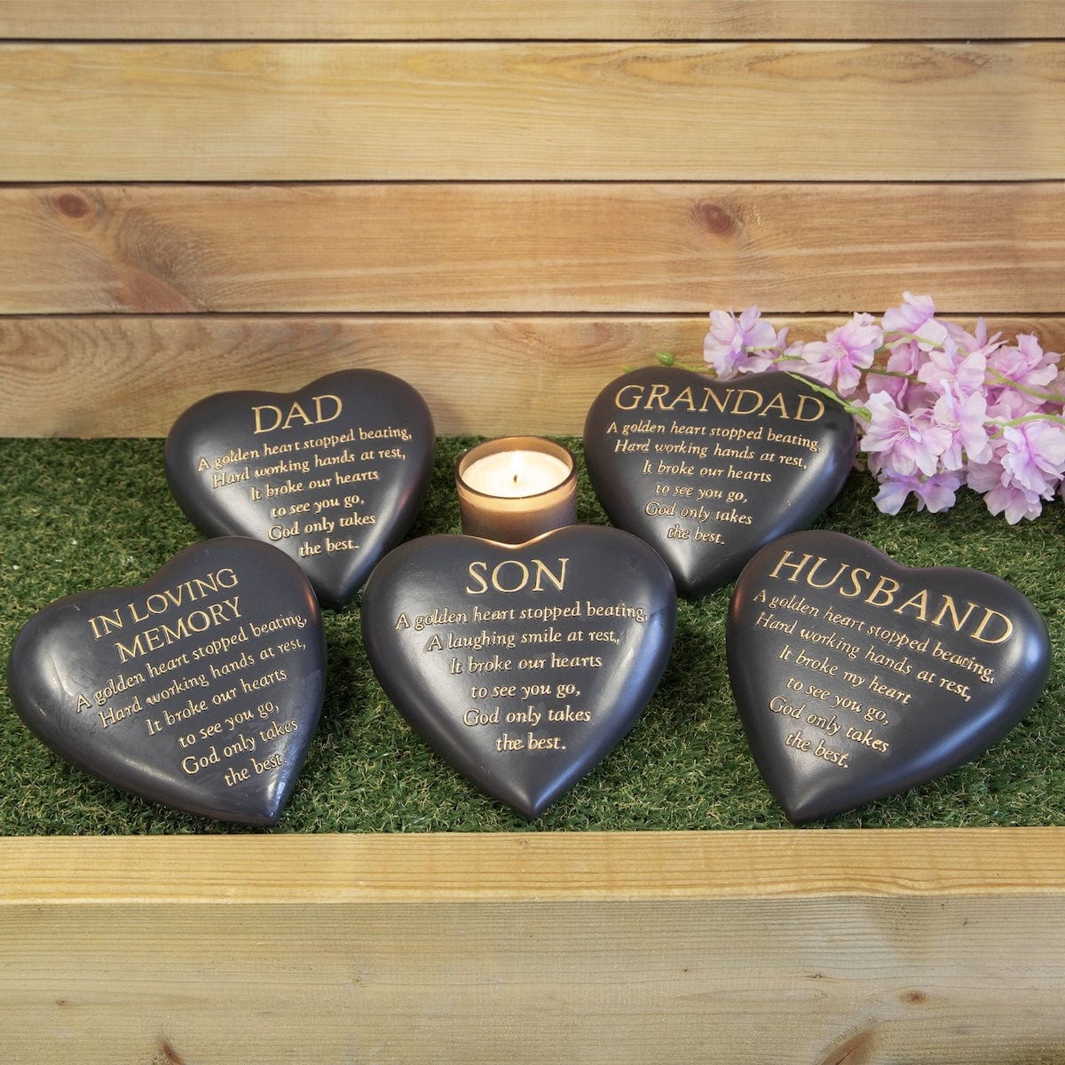 Widdop Gifts Wall Signs & Plaques Husband Heart Shaped Graveside Plaque