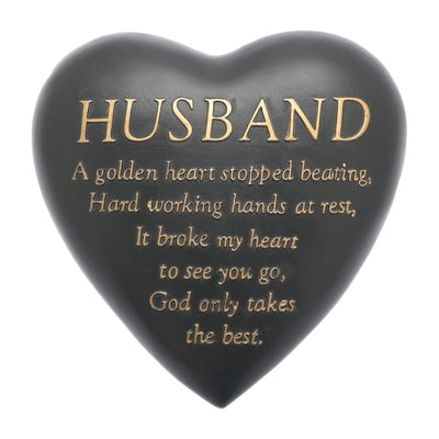 Widdop Gifts Wall Signs & Plaques Husband Heart Shaped Graveside Plaque