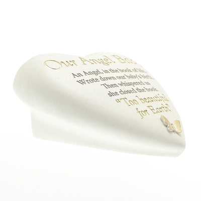 Widdop Gifts Guest Books Our Angel Baby Heart Shaped Graveside Plaque