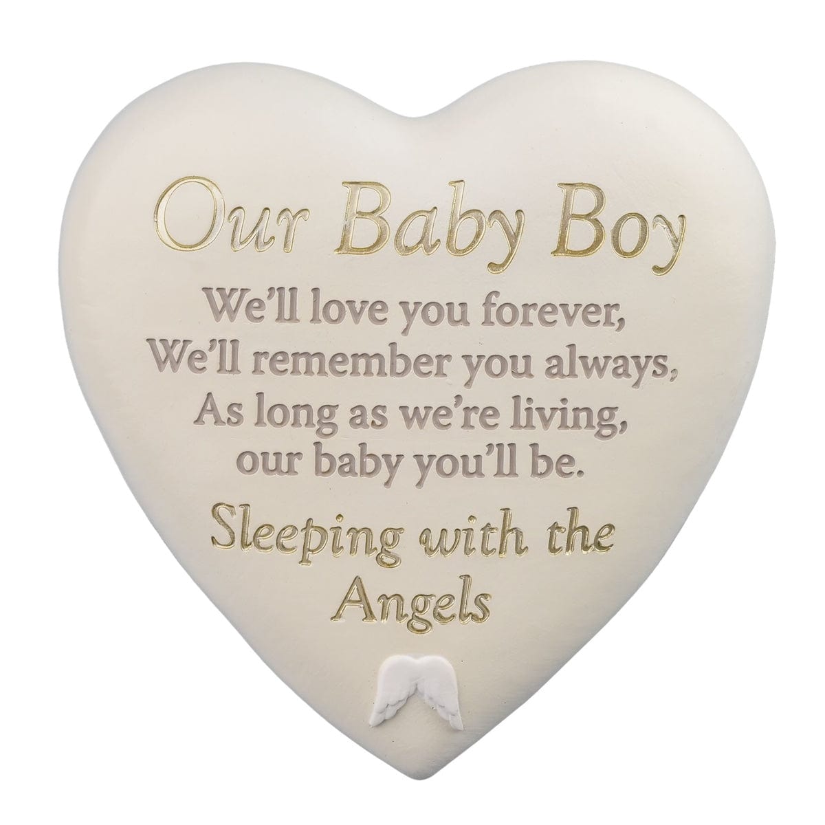 Widdop Gifts Wall Signs & Plaques Our Baby Boy Graveside Heart Plaque