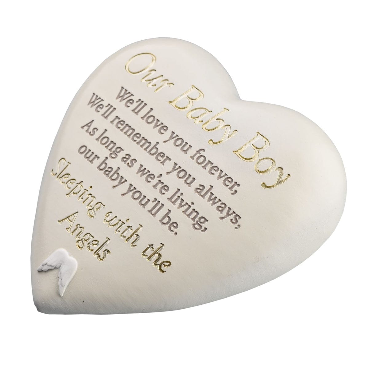 Widdop Gifts Wall Signs & Plaques Our Baby Boy Graveside Heart Plaque