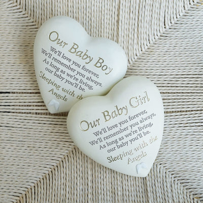 Widdop Gifts Wall Signs & Plaques Our Baby Boy Graveside Heart Plaque