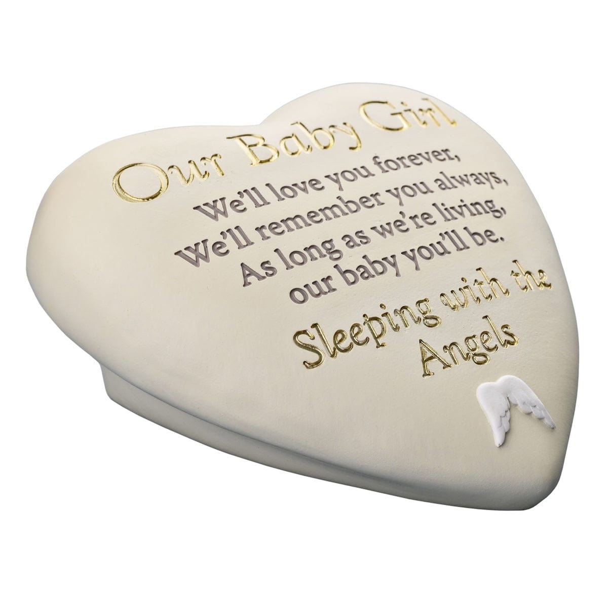 Widdop Gifts Wall Signs & Plaques Our Baby Girl Heart Shaped Graveside Plaque