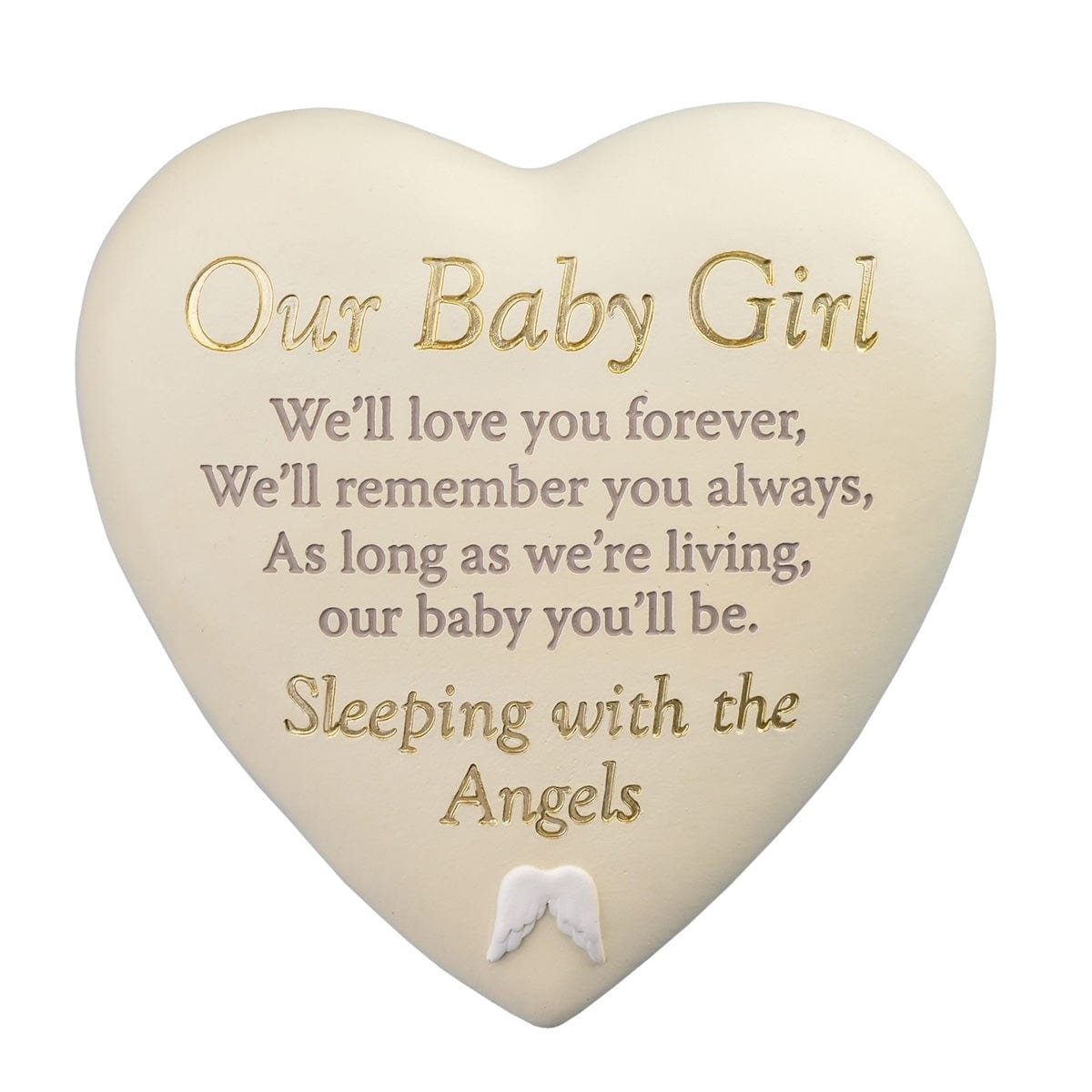 Widdop Gifts Wall Signs & Plaques Our Baby Girl Heart Shaped Graveside Plaque