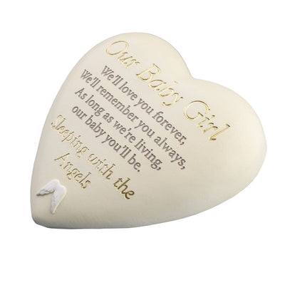 Widdop Gifts Wall Signs & Plaques Our Baby Girl Heart Shaped Graveside Plaque