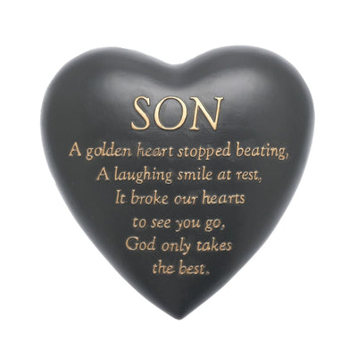 Widdop Gifts Wall Signs & Plaques Son Heart Shaped Graveside Plaque