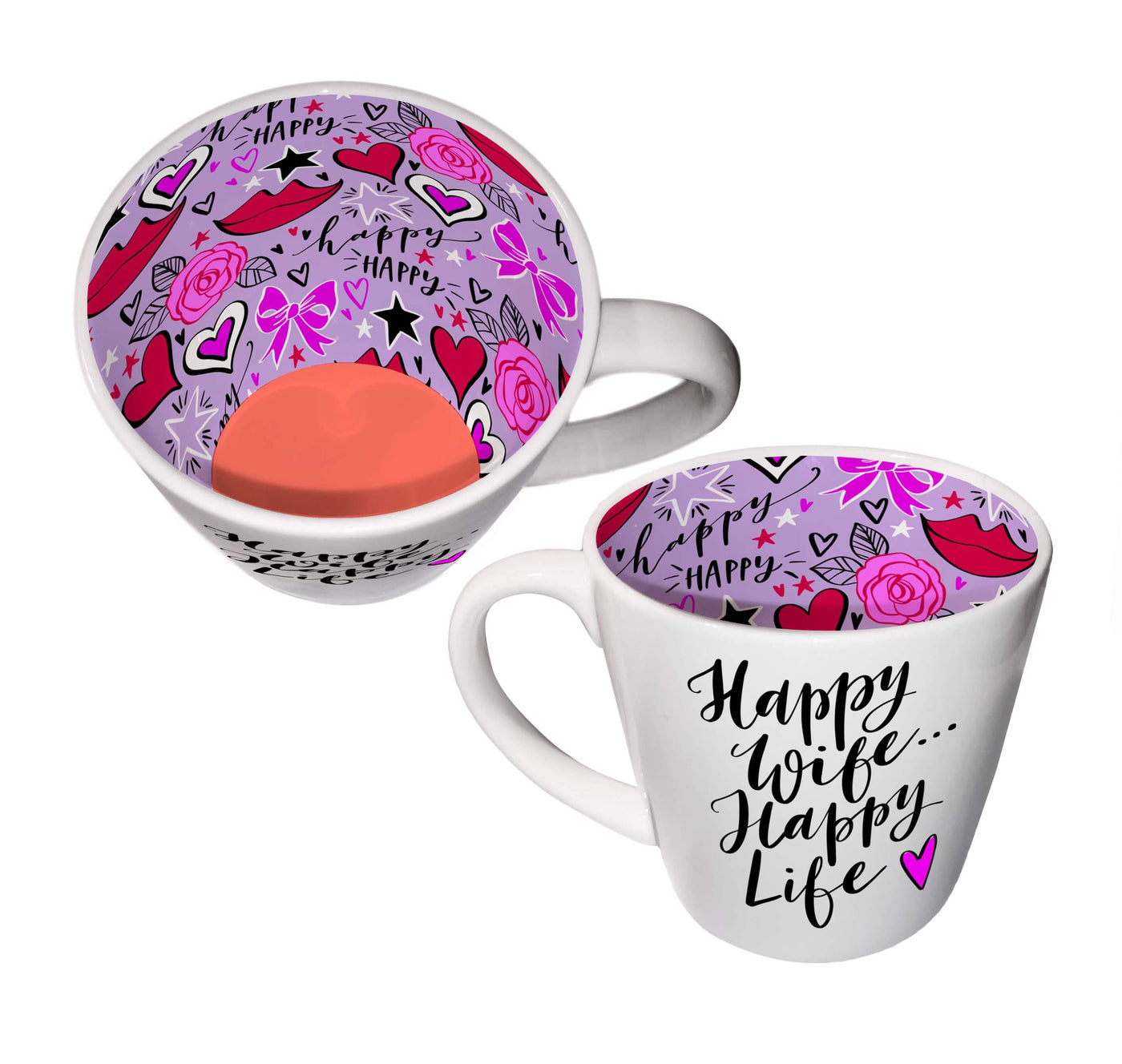 WPL Mugs & Drinkware Happy Wife Happy Life Ceramic Mug