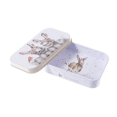 Wrendale Designs Storage Tins Donkey Animal Illustrated Miniature Storage Gift Tin