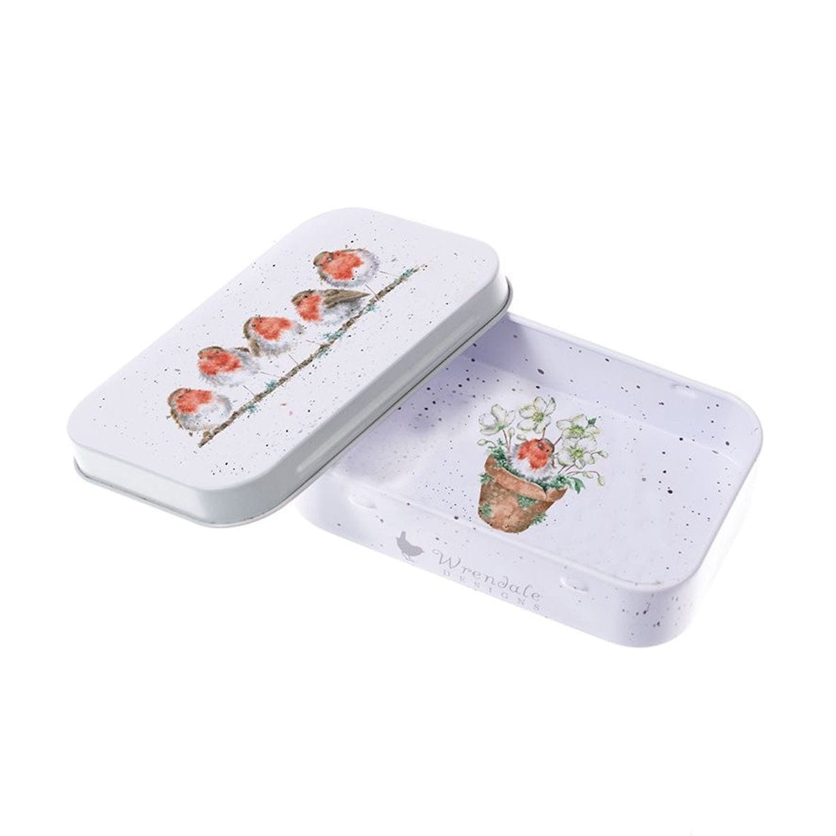 Wrendale Designs Storage Tins Robins Animal Illustrated Miniature Storage Gift Tin