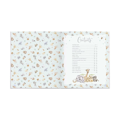 Wrendale Designs Novelty Gifts Baby Record Book with Ribbon Closure