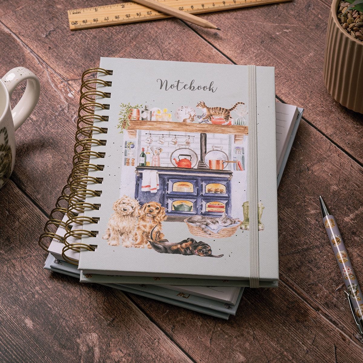 Wrendale Designs Stationery Country Kitchen Dog and Cat Notebook