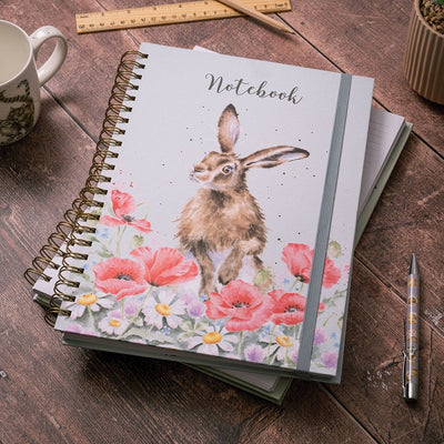 Wrendale Designs Stationery Field of Flowers Hare A4 Notebook