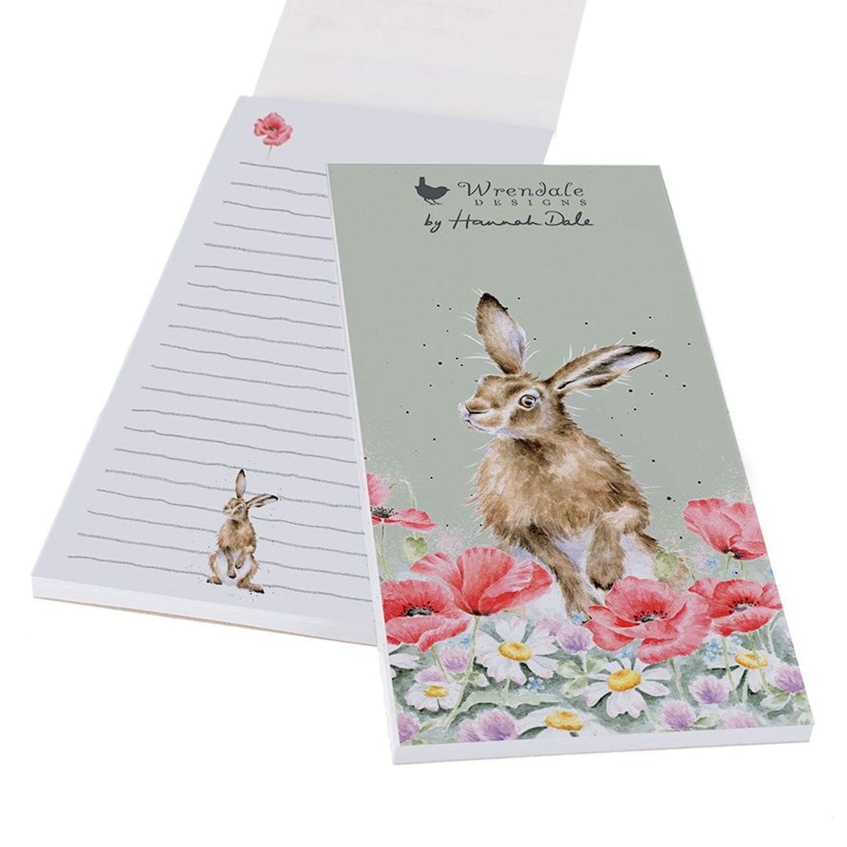 Wrendale Designs Stationery Hare and Poppy Design Shopping List Pad