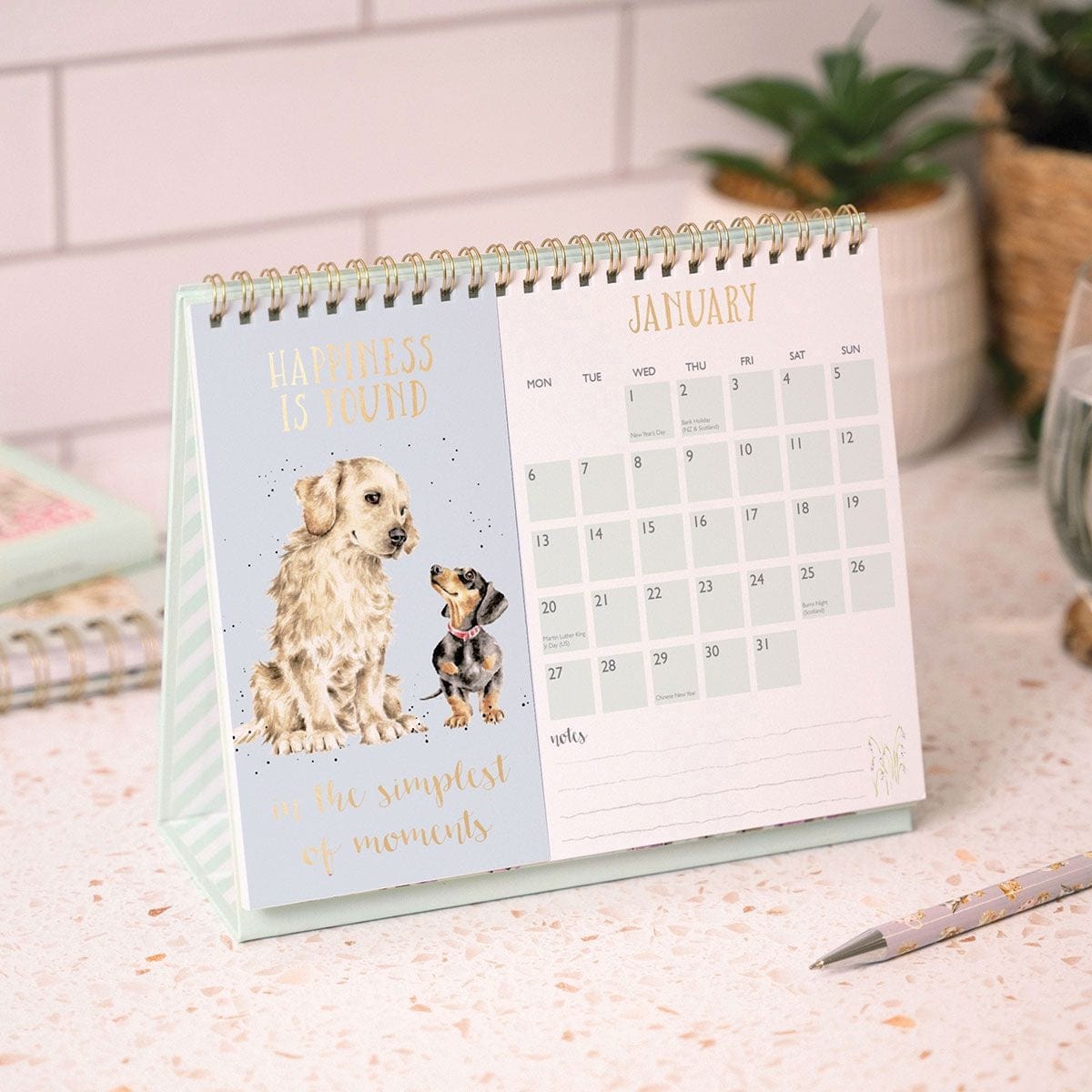 Wrendale Designs Calendars Hello 2025 Desktop Calendar