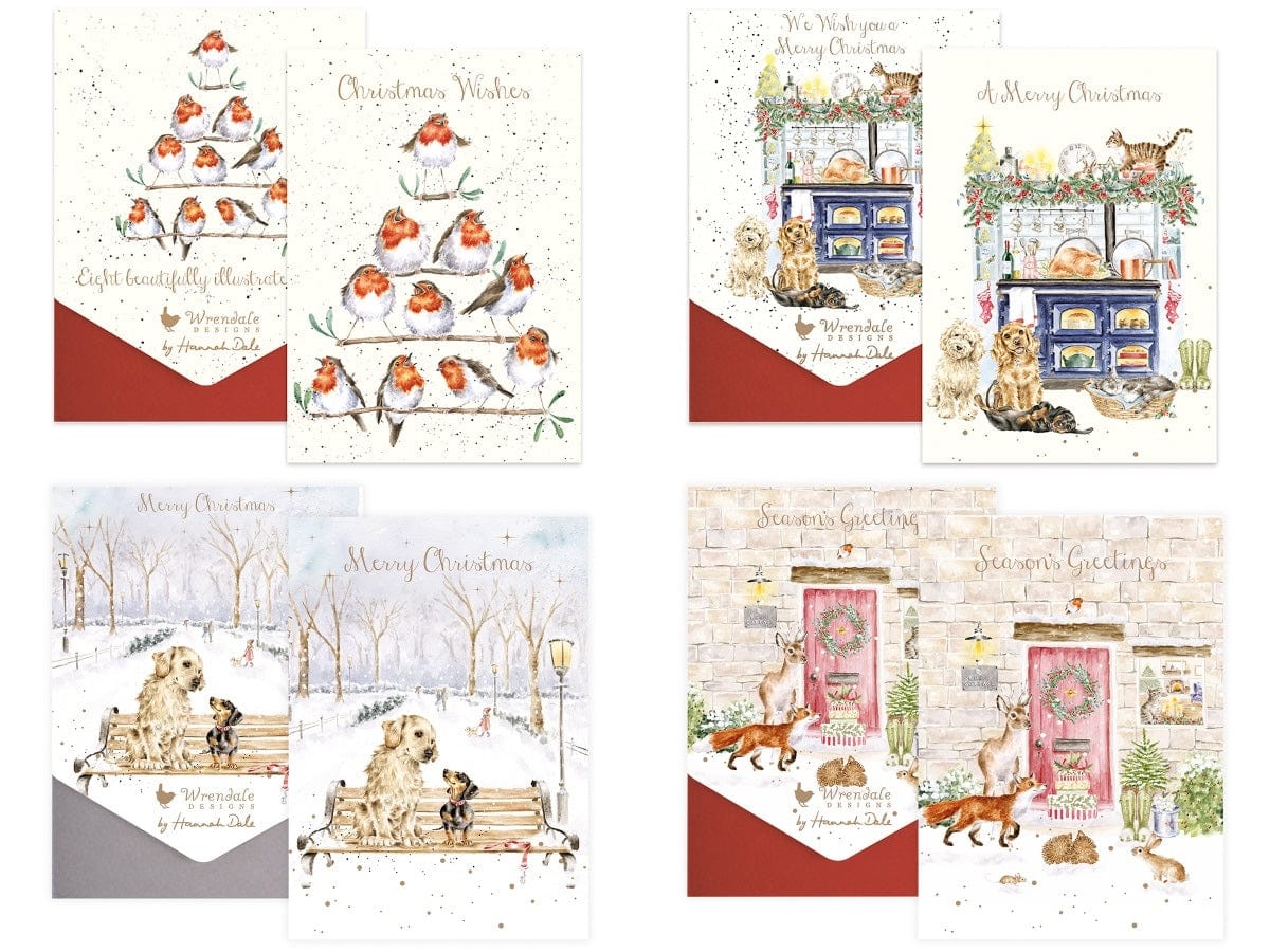 Wrendale Designs christmas cards Illustrated Animal Christmas Card Packs