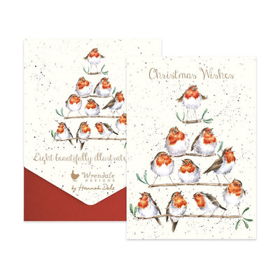 Wrendale Designs christmas cards Rockin Robins Illustrated Animal Christmas Card Packs