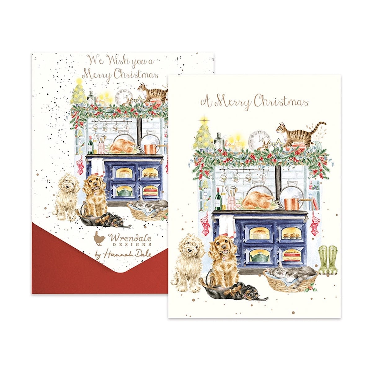 Wrendale Designs christmas cards The Country Christmas Kitchen Illustrated Animal Christmas Card Packs