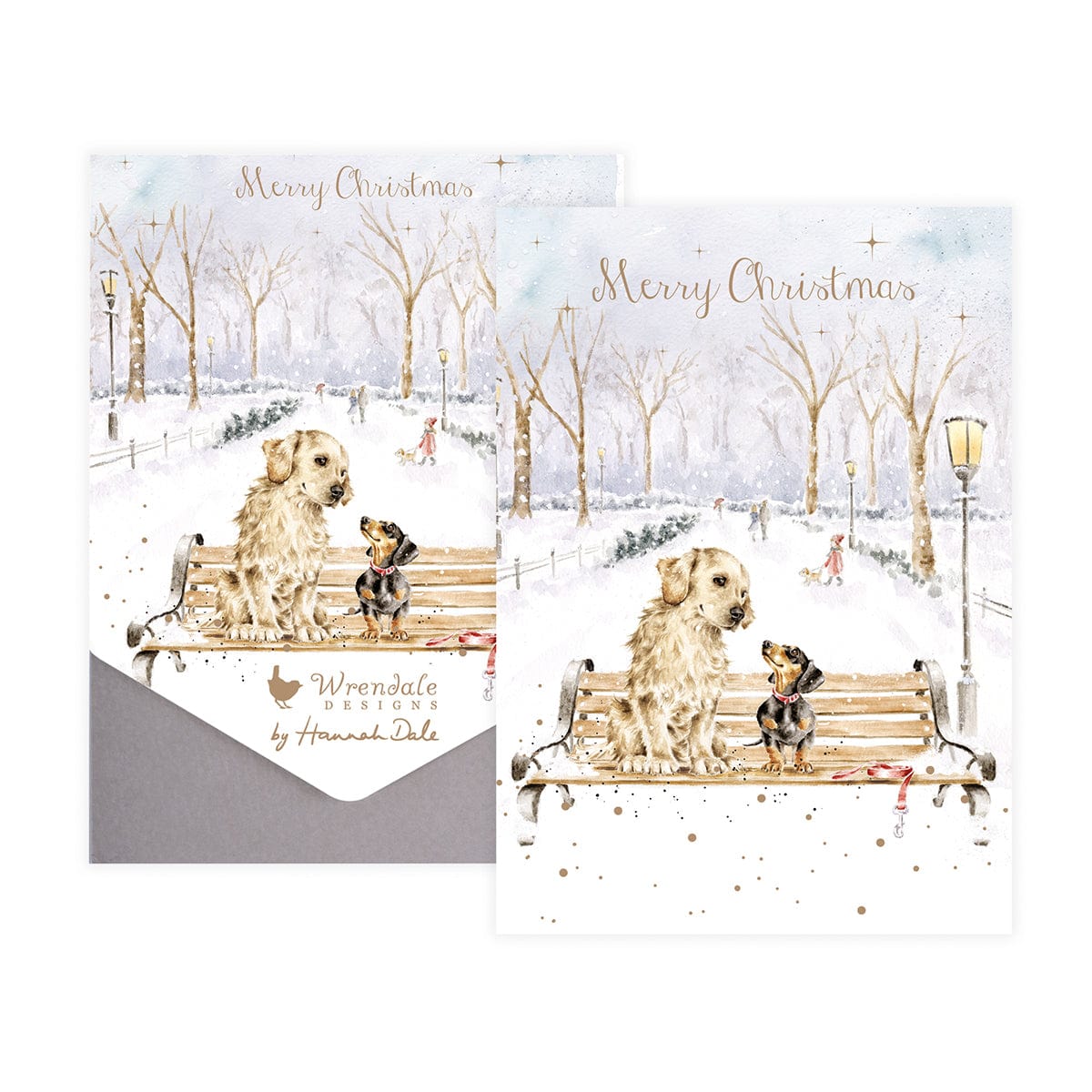 Wrendale Designs christmas cards Winter Walks Illustrated Animal Christmas Card Packs