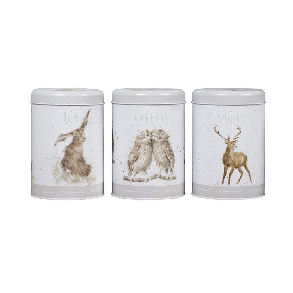 Wrendale Designs Jugs Illustrated Set of 3 Tea, Coffee, Sugar Storage Canisters