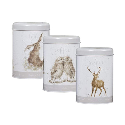 Wrendale Designs Jugs Illustrated Set of 3 Tea, Coffee, Sugar Storage Canisters