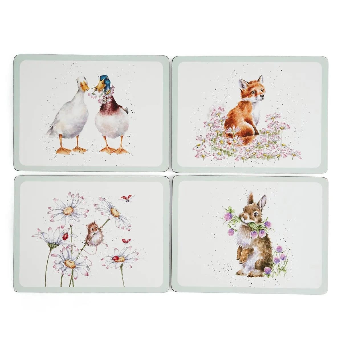 Wrendale Designs Home accessories Set of 4 Wildflower Animal Placemats