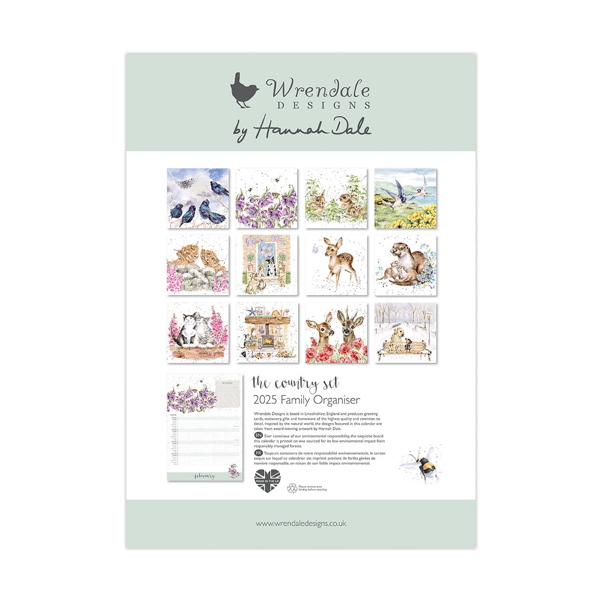 Wrendale Designs Calendars The Country Set 2025 Calendar