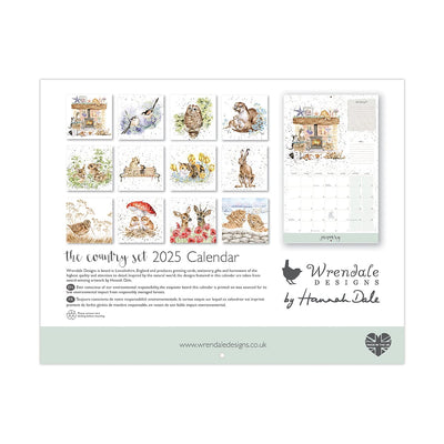 Wrendale Designs Calendars The Country Set 2025 Landscape Calendar