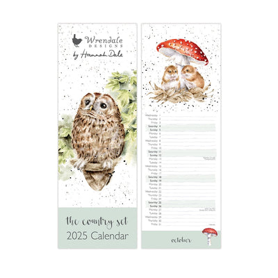 Wrendale Designs Calendars The Country Set Slimline 2025 Calendar