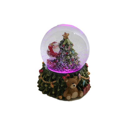 Gisela Graham Christmas Glassware, Snow Globes Led Colour Changing Santa Christmas Snowglobe