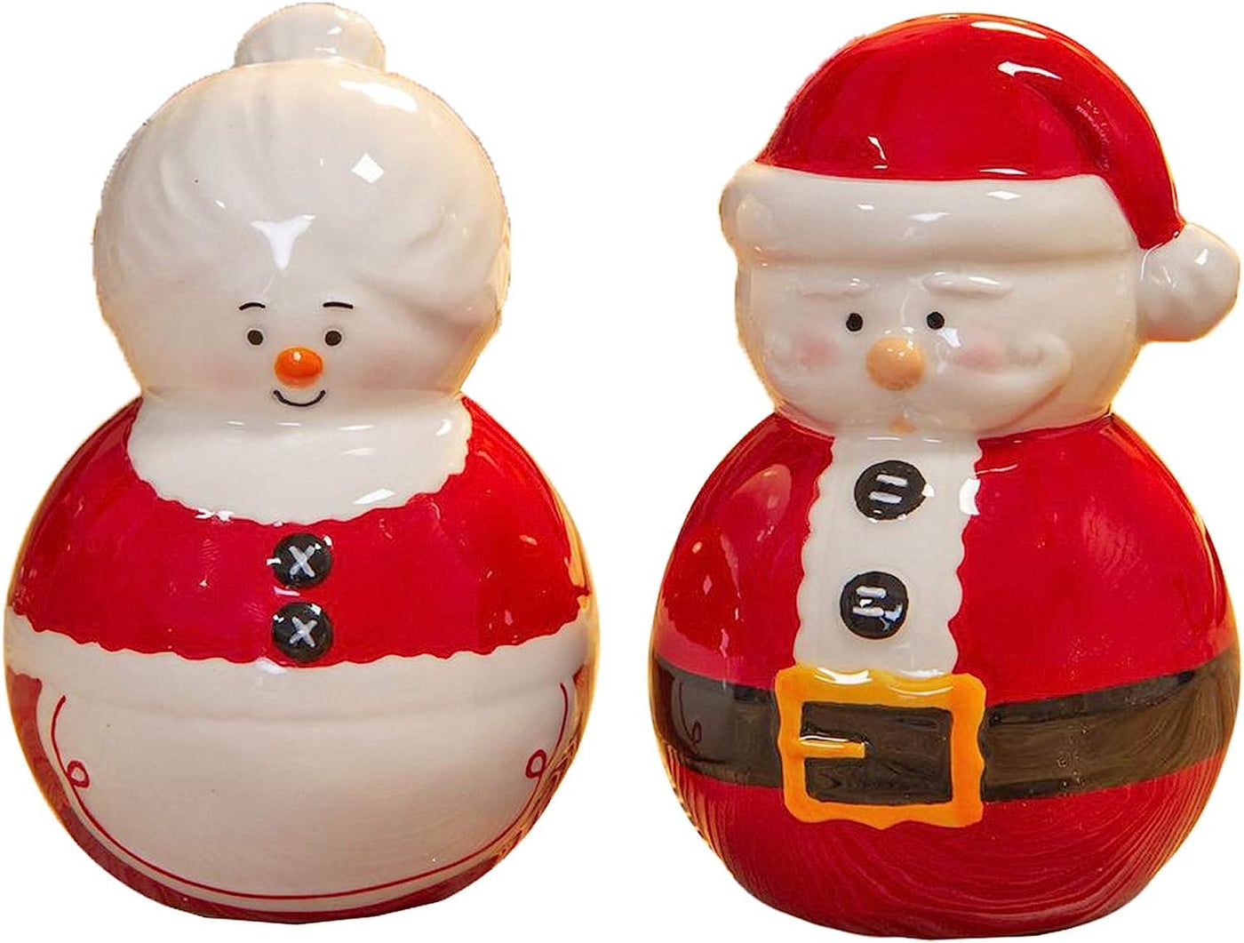 Widdop Gifts Christmas Decorations Set of 2 Mr and Mrs Claus Salt and Pepper Shakers